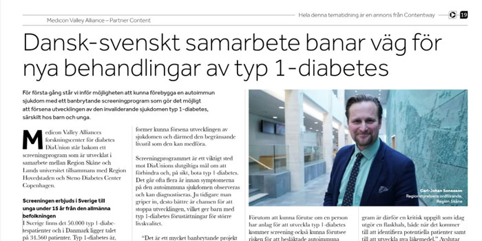 Danish-Swedish collaboration paves the way for new treatment of type-1 diabetes
