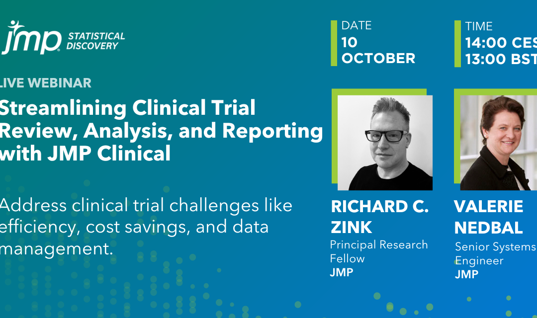 Streamlining clinical trial review, analysis, and reporting with JMP Clinical
